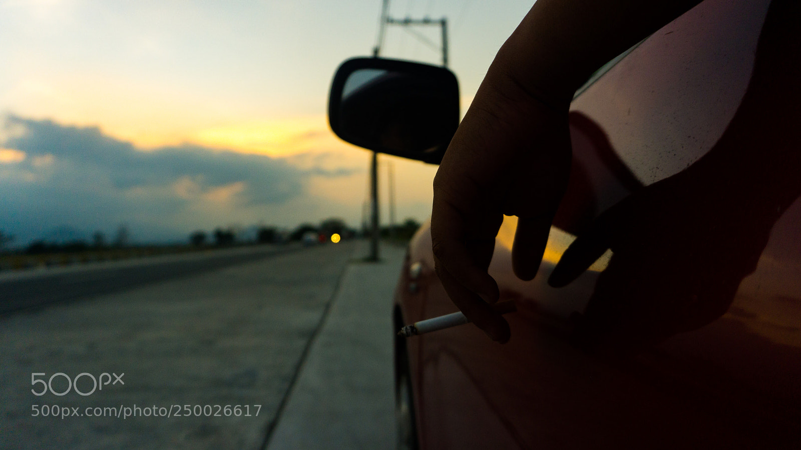 Sony a6000 sample photo. Road shoulder sunset photography
