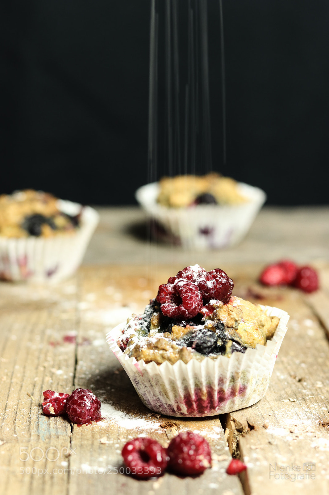 Canon EOS 80D sample photo. Vegan blueberry cupcakes photography
