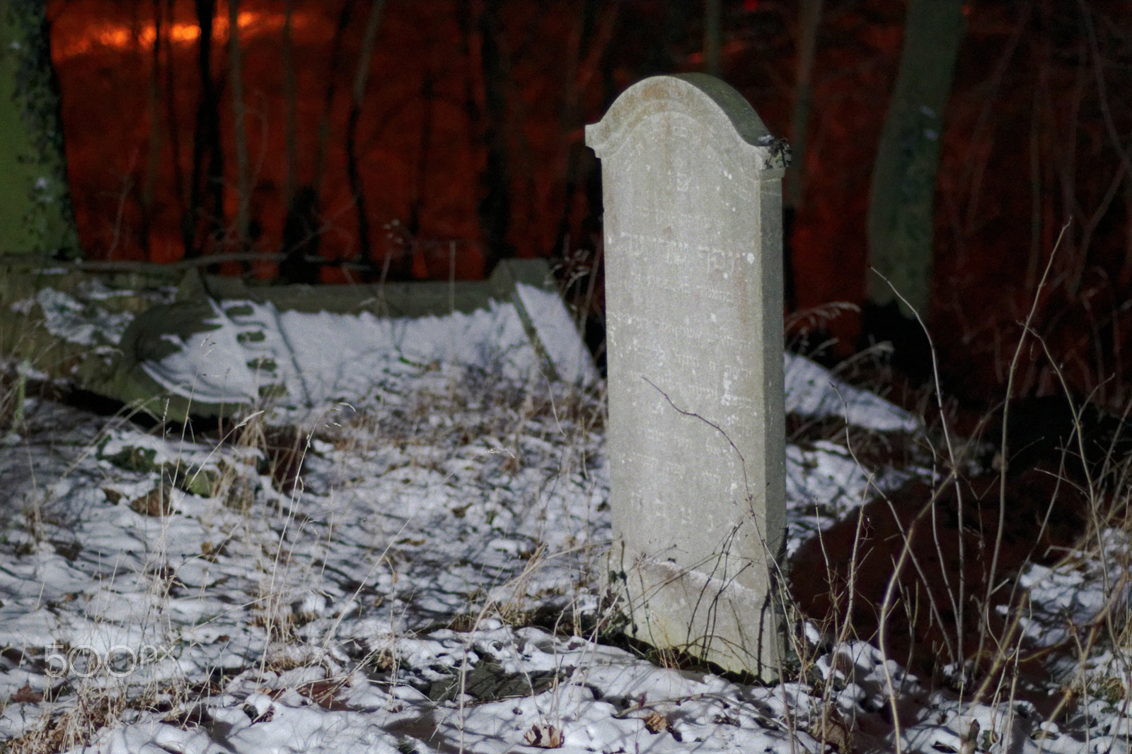 Pentax K-70 sample photo. Winter night on the old jewish cemetery... photography