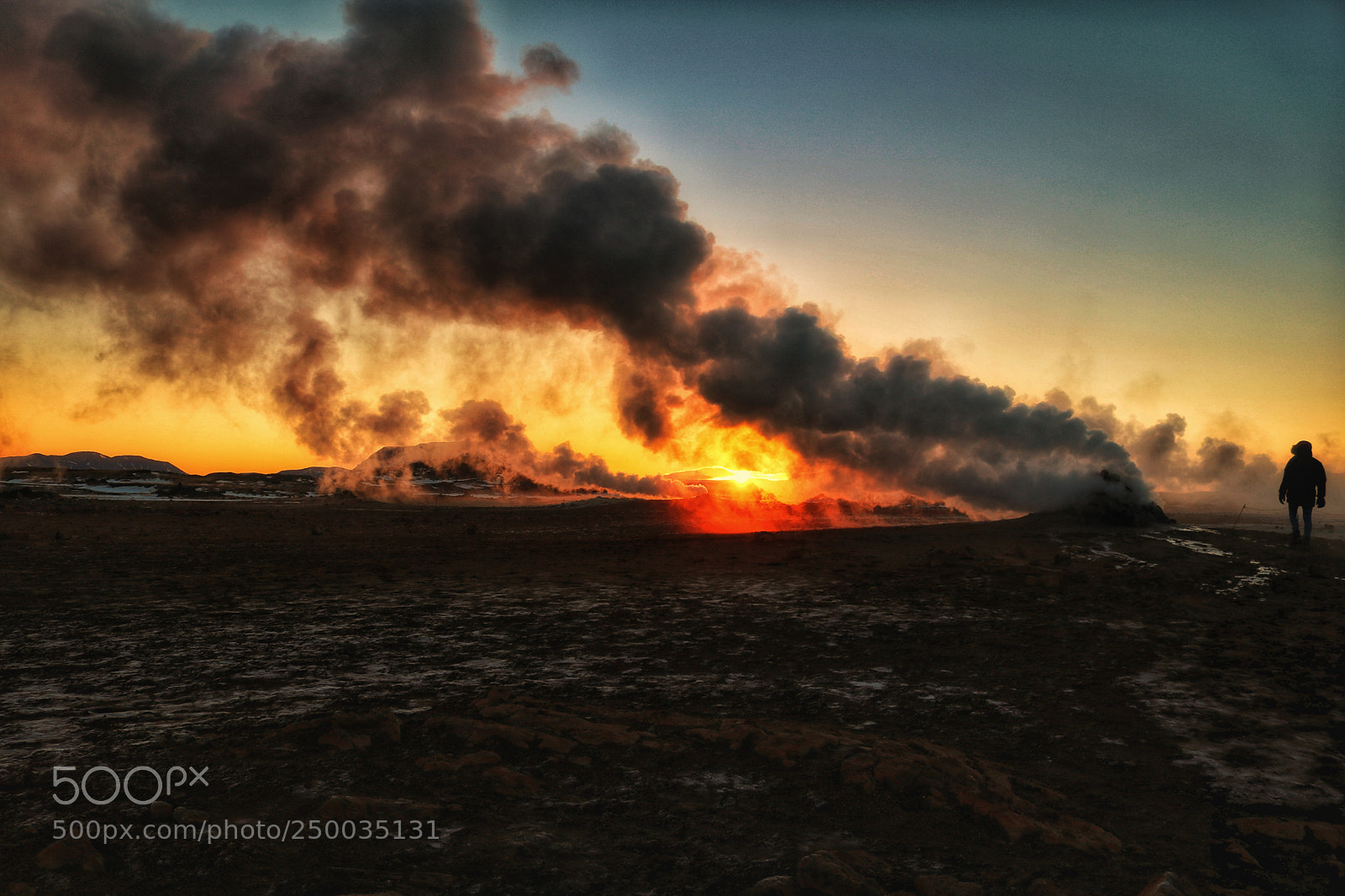 Canon EOS 750D (EOS Rebel T6i / EOS Kiss X8i) sample photo. Krafla sunset, iceland photography