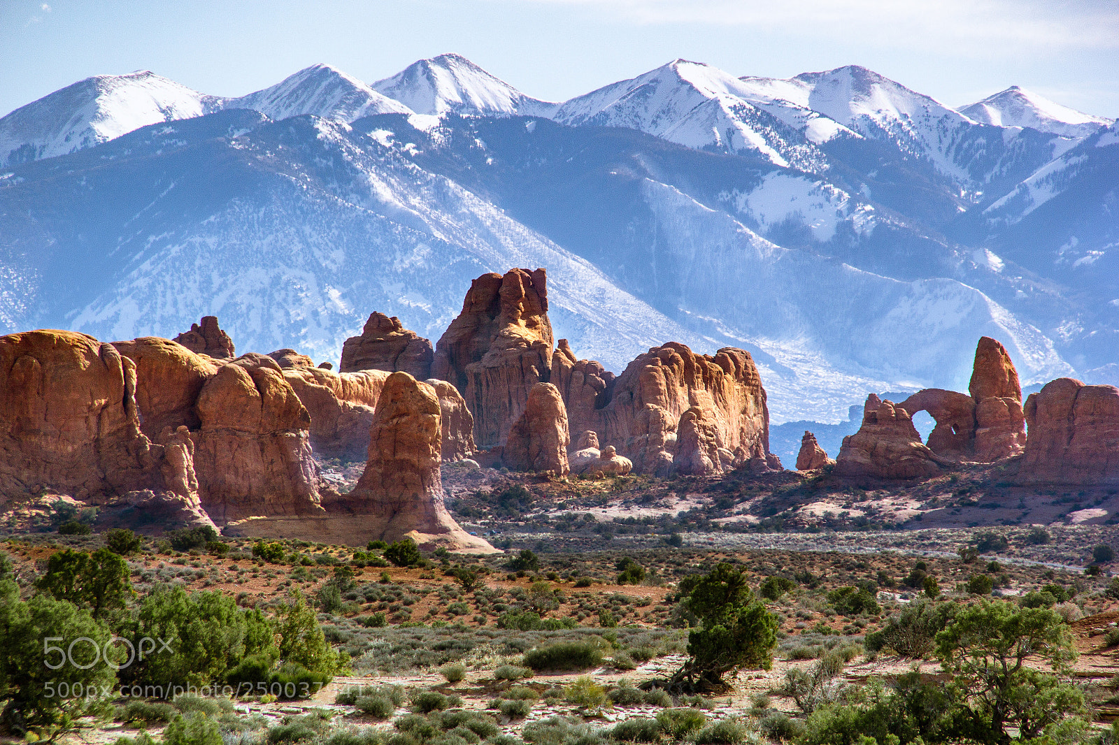 Canon EOS 60D sample photo. Winter at arches national photography