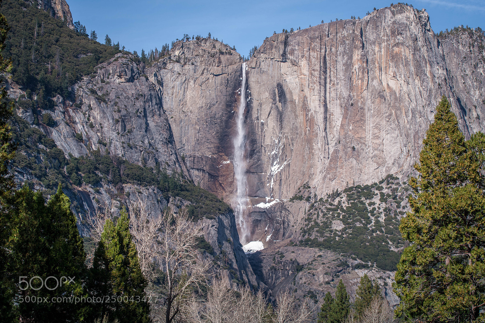 Canon EOS-1Ds Mark II sample photo. Yosemite falls (winter) photography