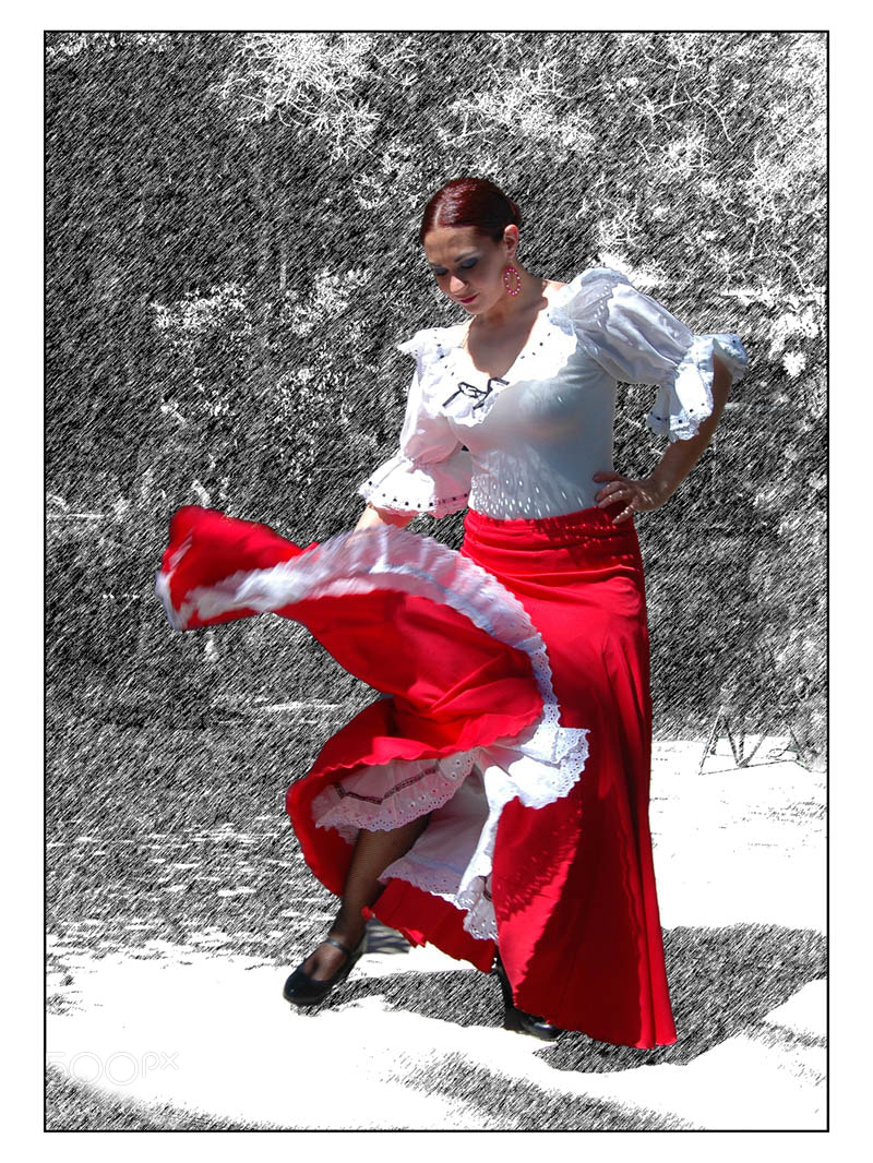Nikon D70s sample photo. Flamenco dancer photography