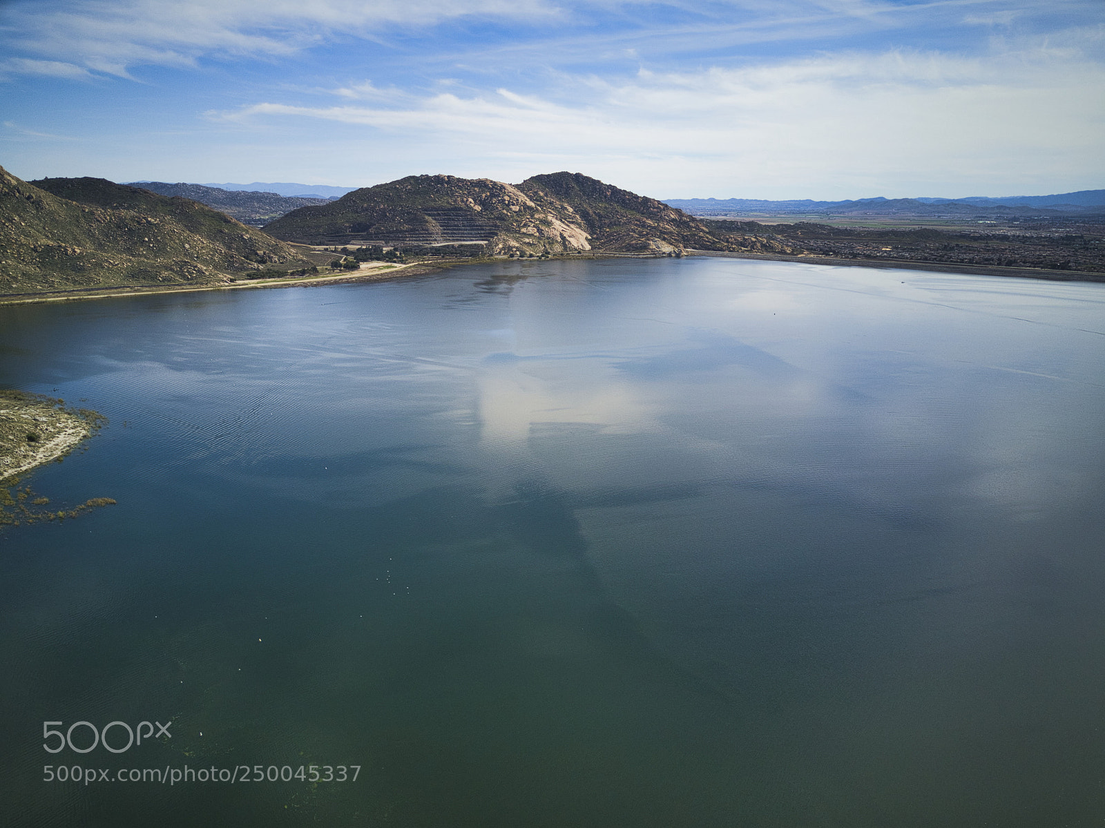 DJI FC220 sample photo. Lake perris - landscape photography