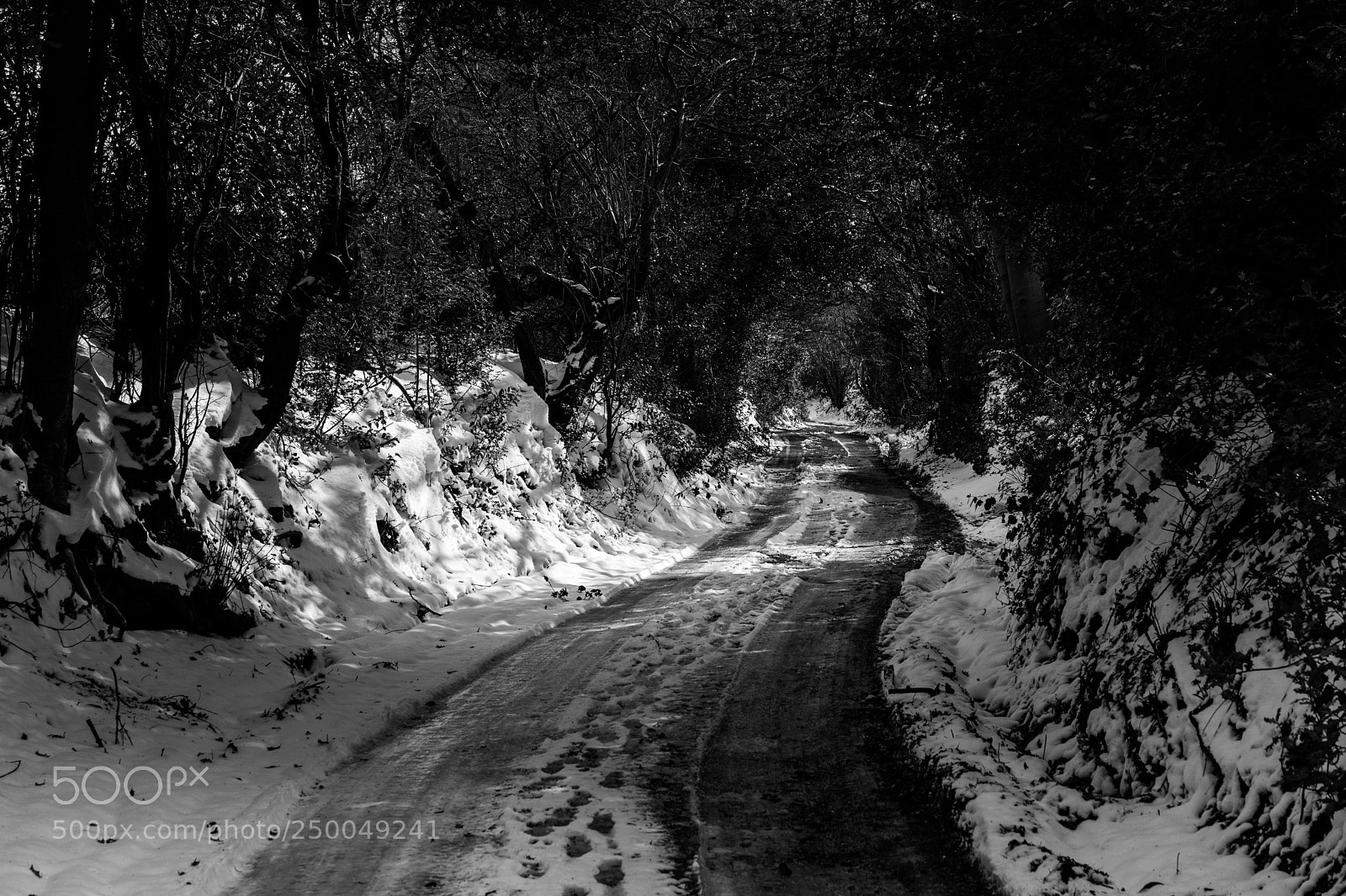 Nikon D7200 sample photo. Country lane in winter photography