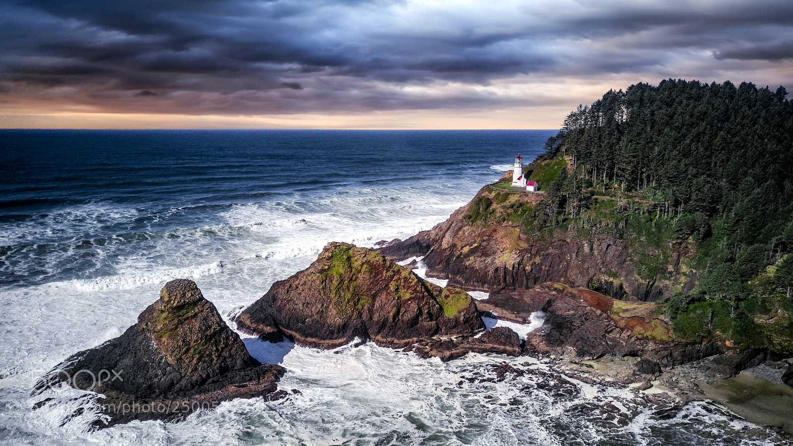 DJI FC220 sample photo. Hecta head lighthouse, before photography