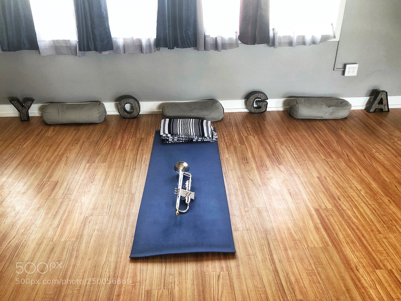 Apple iPhone 8 Plus sample photo. Yoga with trumpet photography