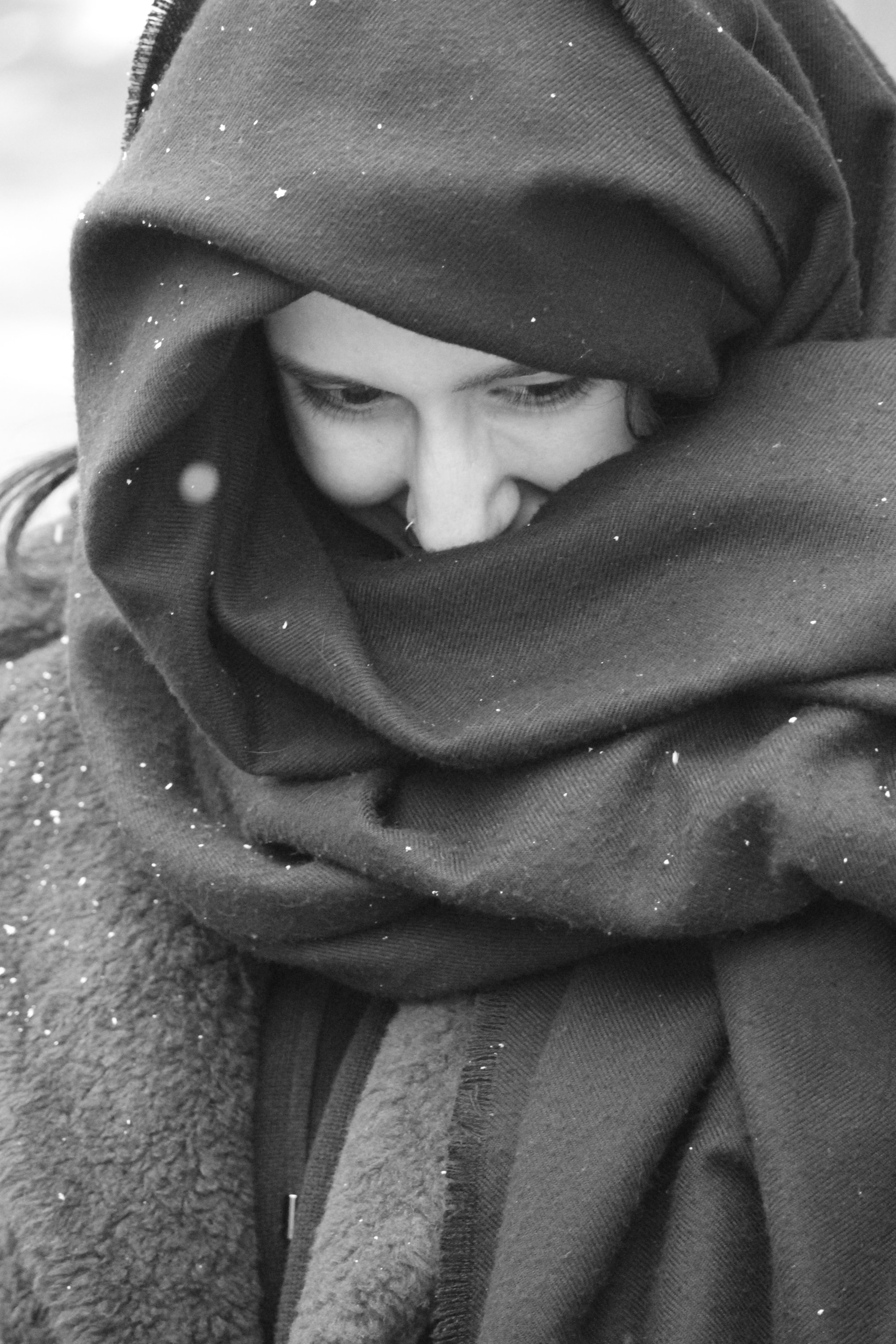 Canon EF-S 55-250mm F4-5.6 IS STM sample photo. Snowy portrait photography