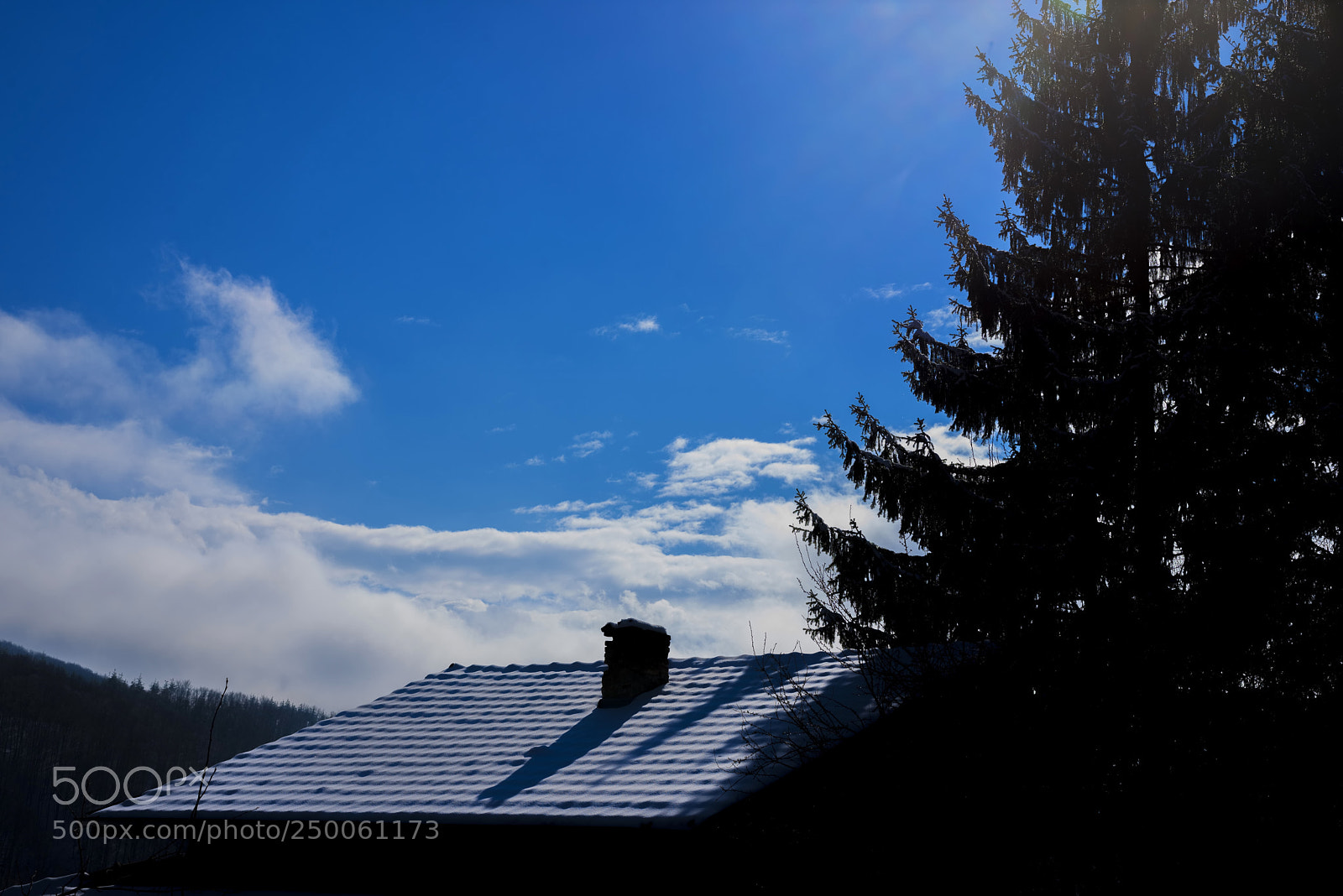 Nikon D610 sample photo. Mountain house winter view photography