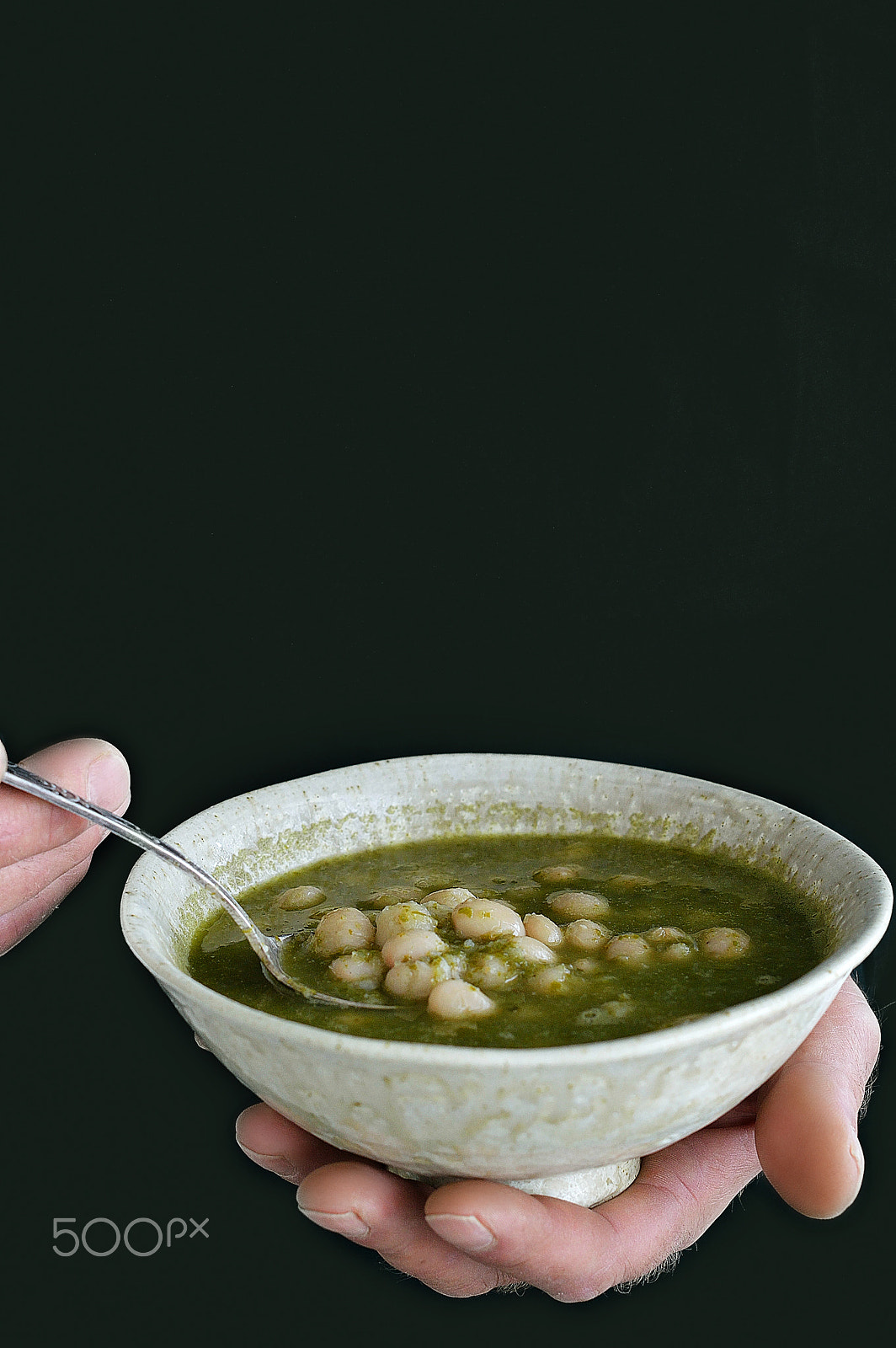 Nikon D3200 sample photo. Young beans with chard broth photography