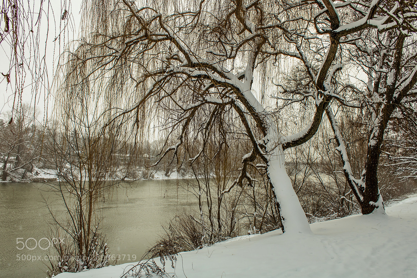 Canon EOS 750D (EOS Rebel T6i / EOS Kiss X8i) sample photo. Snow at the river photography