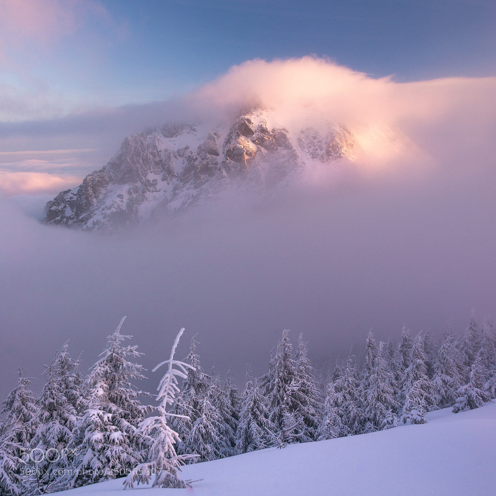 Nikon D610 sample photo. Morning winter mountain photography