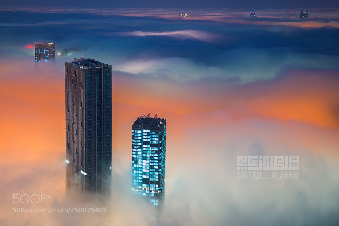 Nikon D800E sample photo. Abu dhabi fog photography
