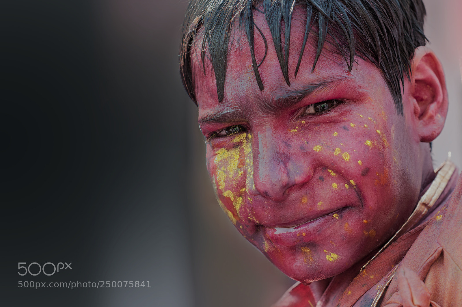 Nikon D300 sample photo. Holi red photography