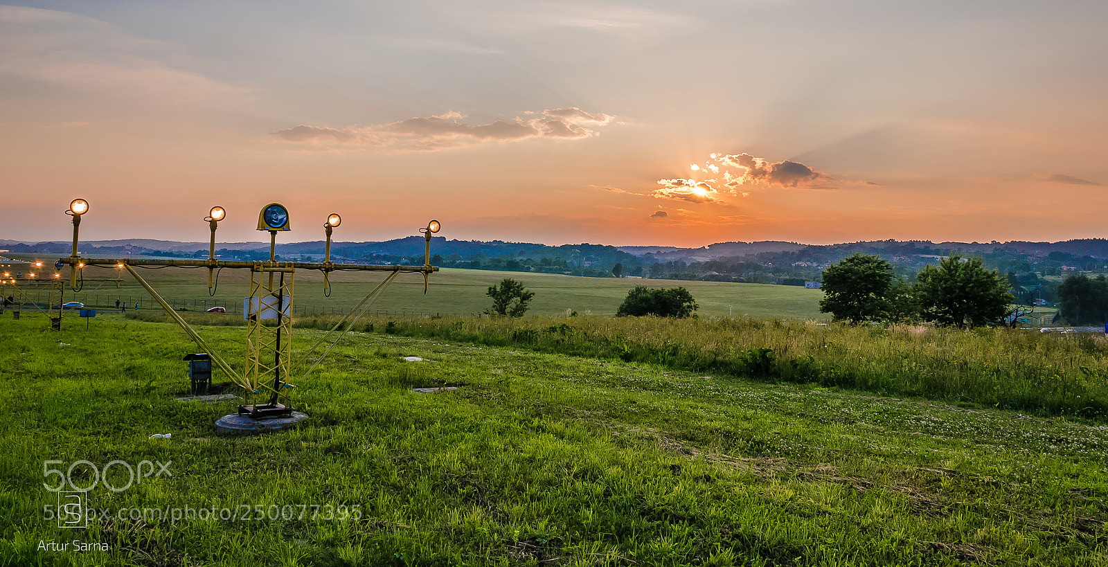 Nikon D5100 sample photo. Sunset over the airport. photography