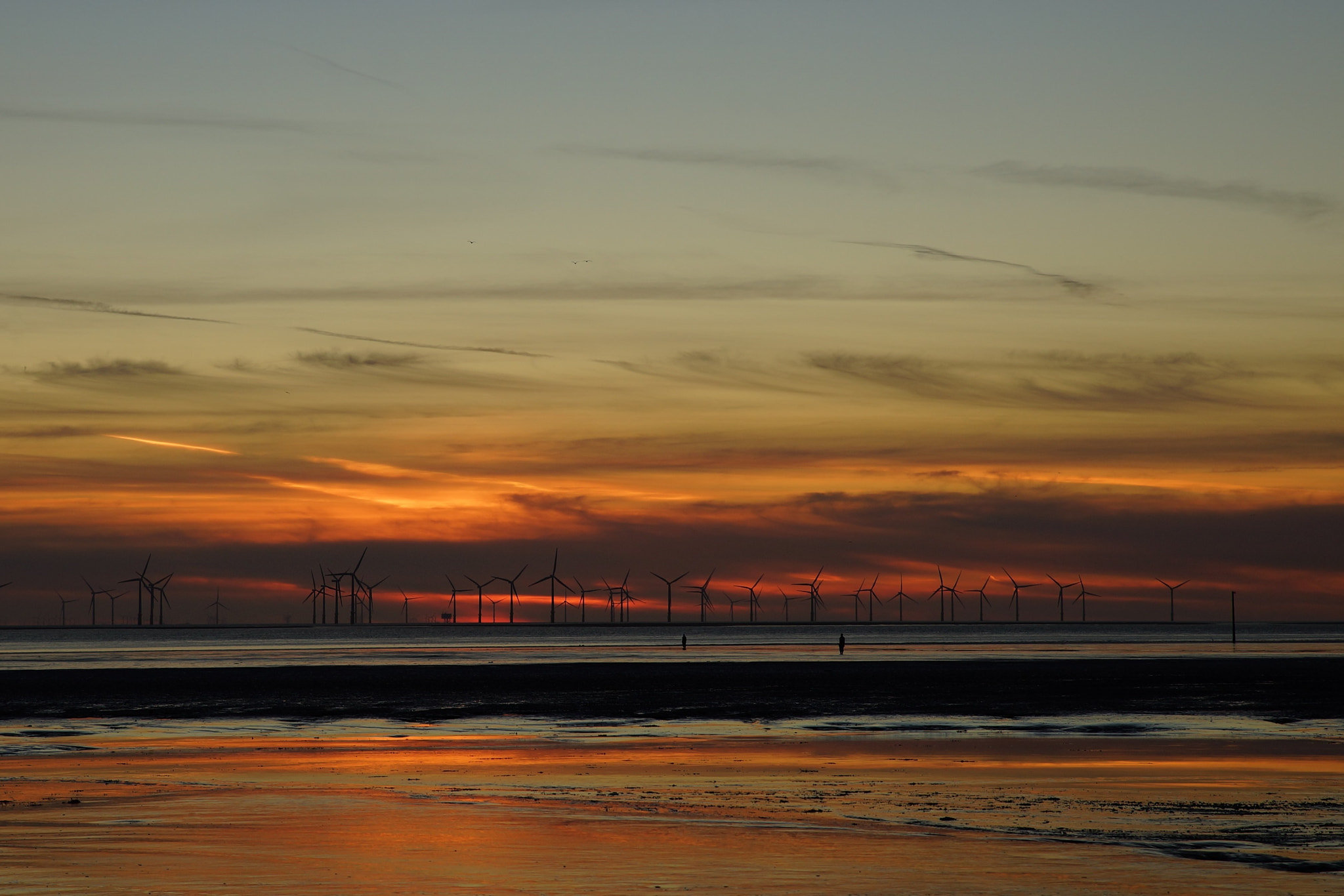 Sony a99 II + Tamron SP 24-70mm F2.8 Di VC USD sample photo. Crosby beach sunset photography