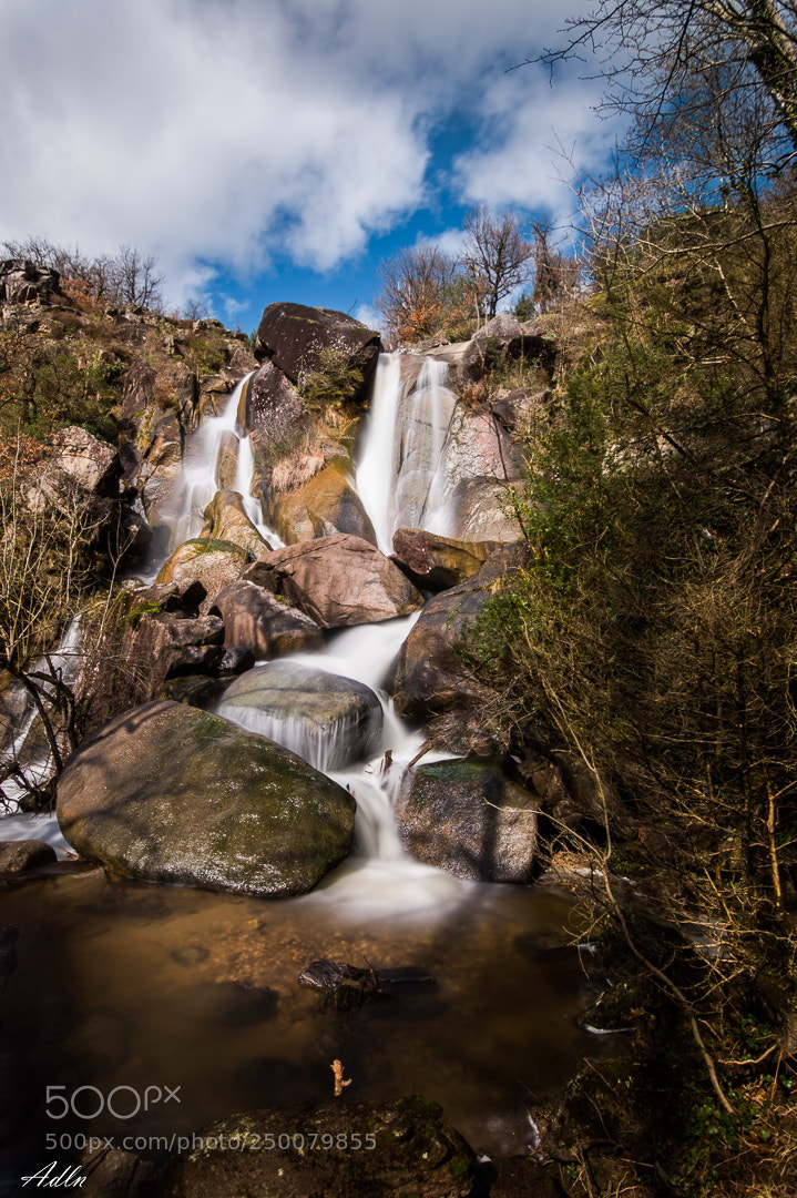 Canon EOS 70D sample photo. Waterfalls with trout leaping photography