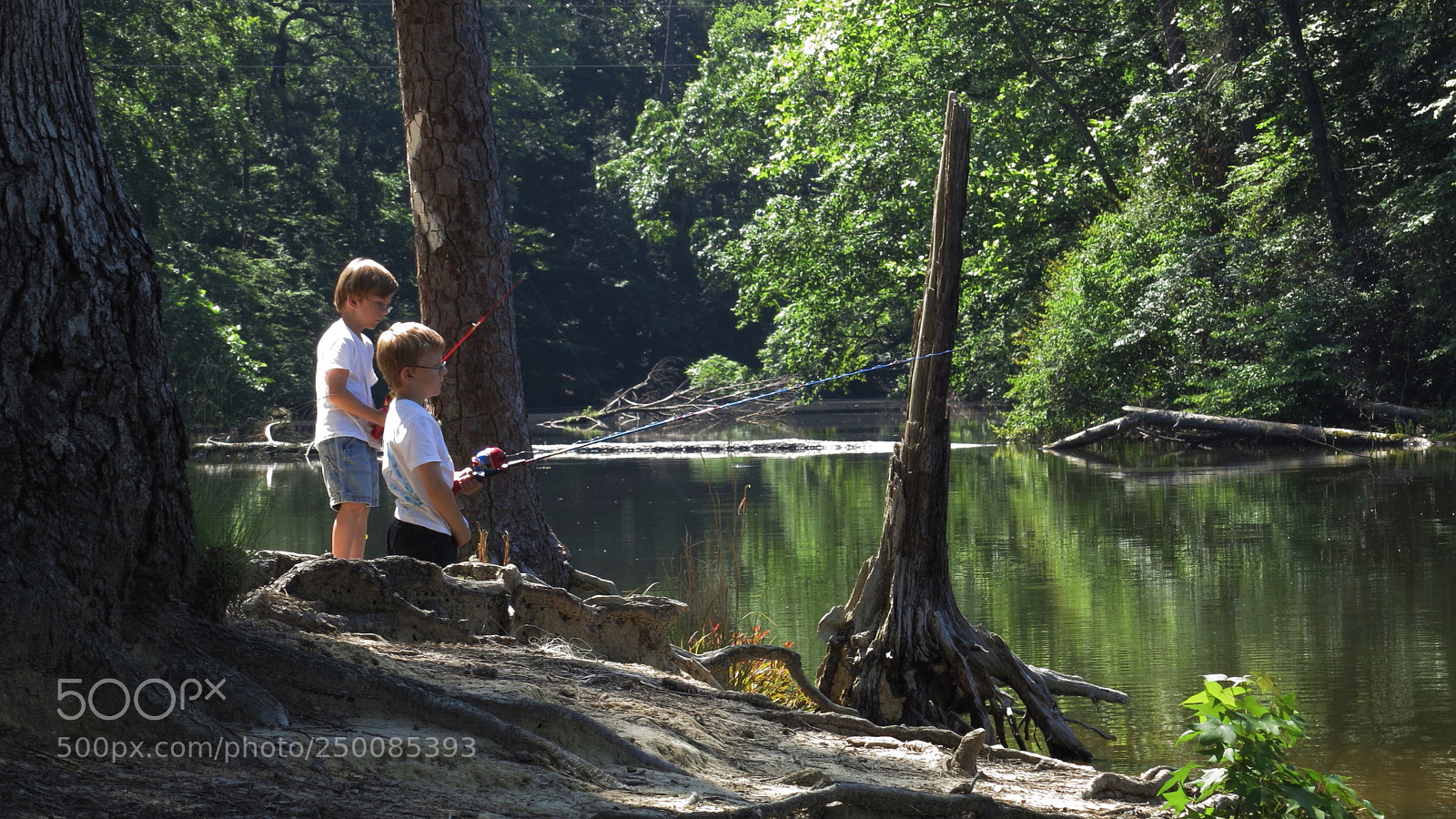 Canon PowerShot S100 sample photo. 2 boys fishing photography