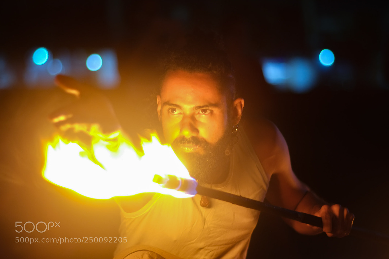 Fujifilm X-Pro1 sample photo. Man and fire photography