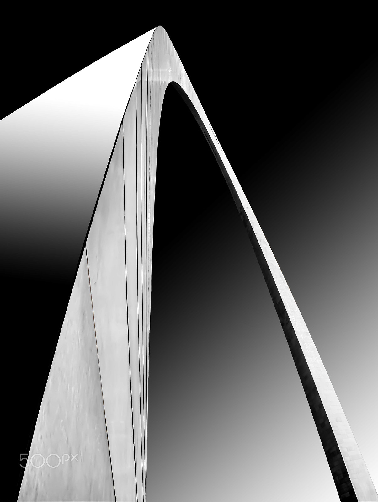 Olympus PEN E-PL1 sample photo. Black & white of st louis arch photography