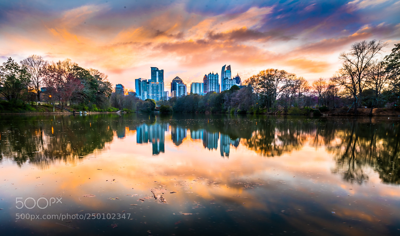 Nikon D750 sample photo. Atlanta skyline reflections photography