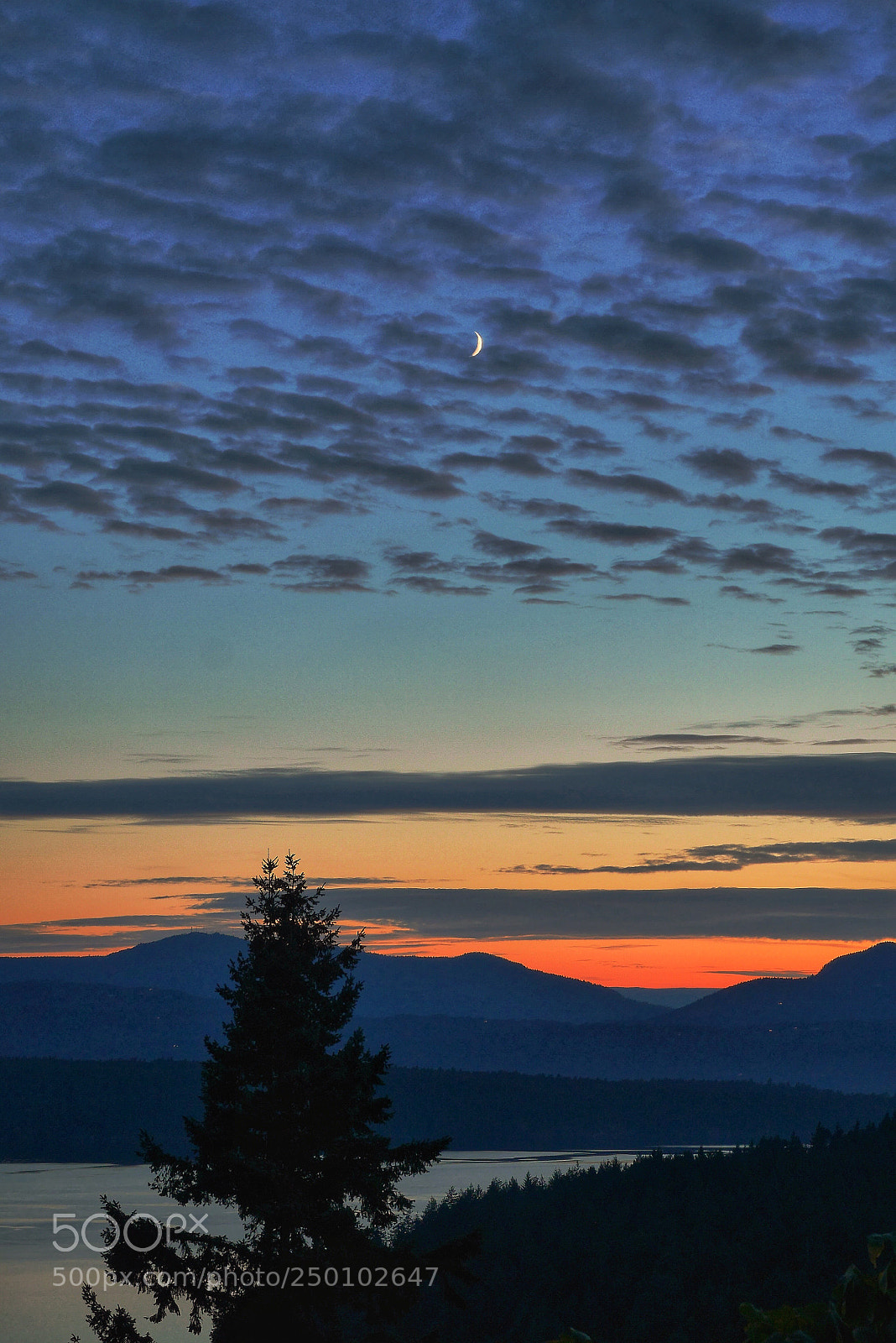 Panasonic Lumix DMC-GX7 sample photo. Moon over galiano photography