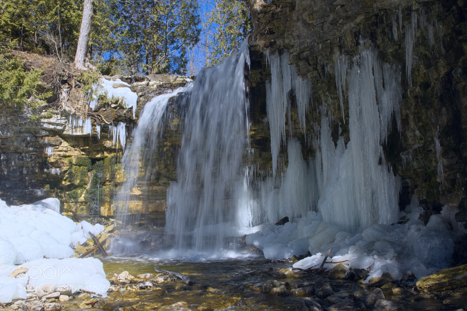 Nikon D7000 sample photo. Spring waterfall photography