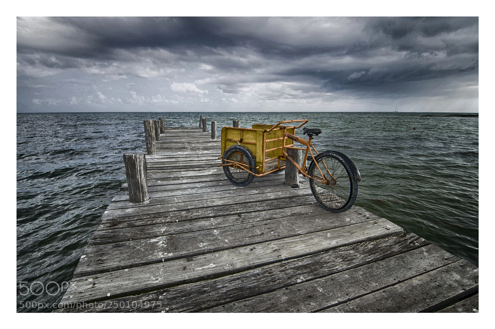 Nikon D5300 sample photo. Bike by the pier photography