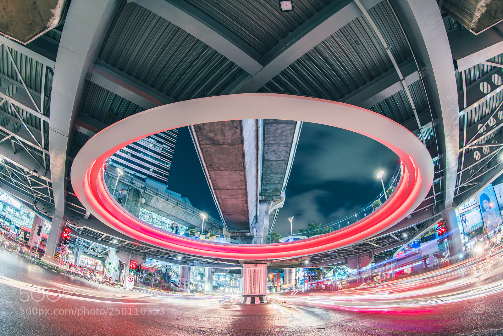 Sony a7R II sample photo. Light trails in bangkok photography