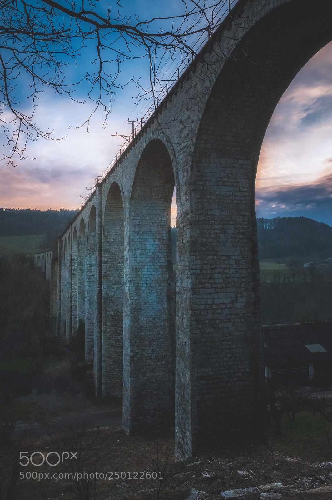 Nikon D300 sample photo. Train bridge eglisau, switzerland photography