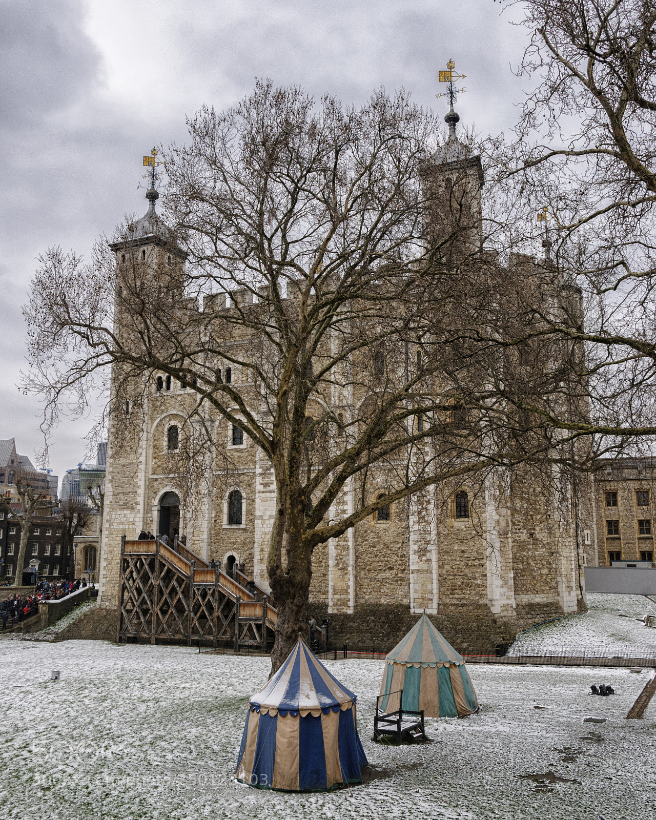 Nikon D300 sample photo. Snow in tower photography