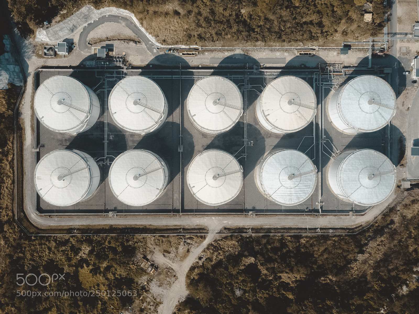 DJI FC220 sample photo. Drone view of storage photography