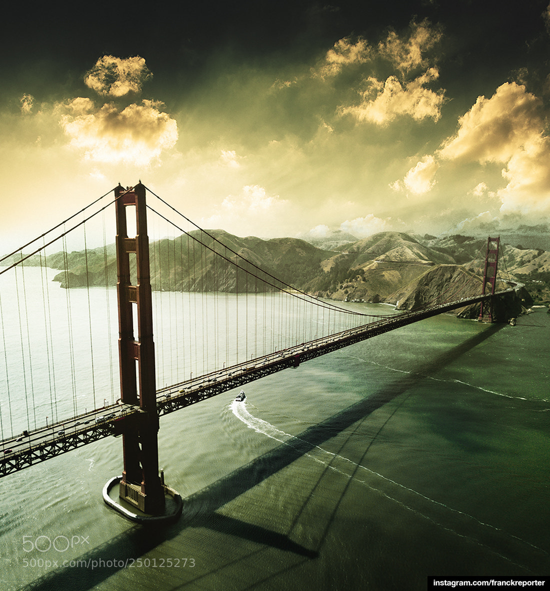 DJI FC220 sample photo. Golden gate bridge in photography