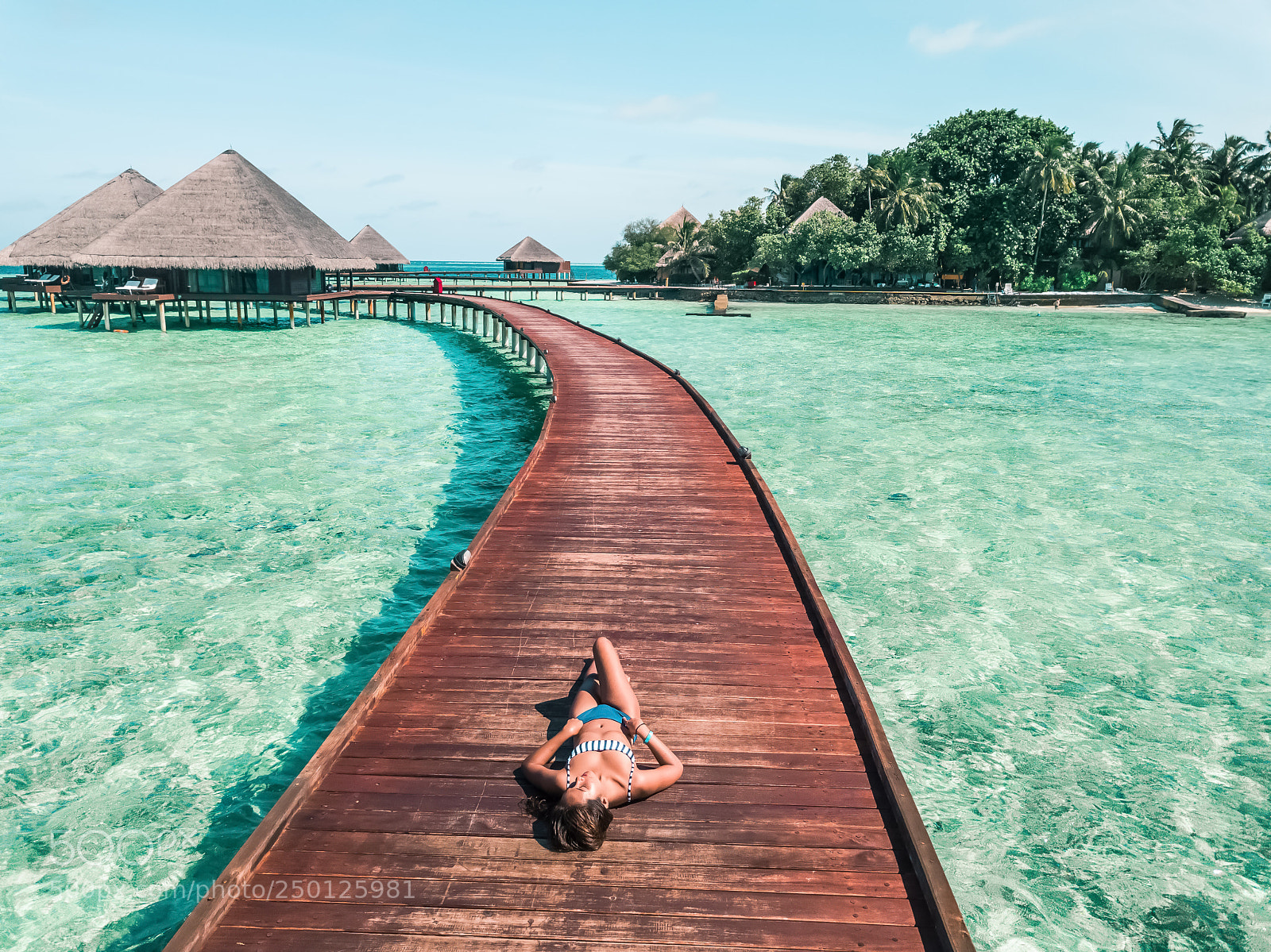 DJI FC220 sample photo. Woman in bikini laying photography