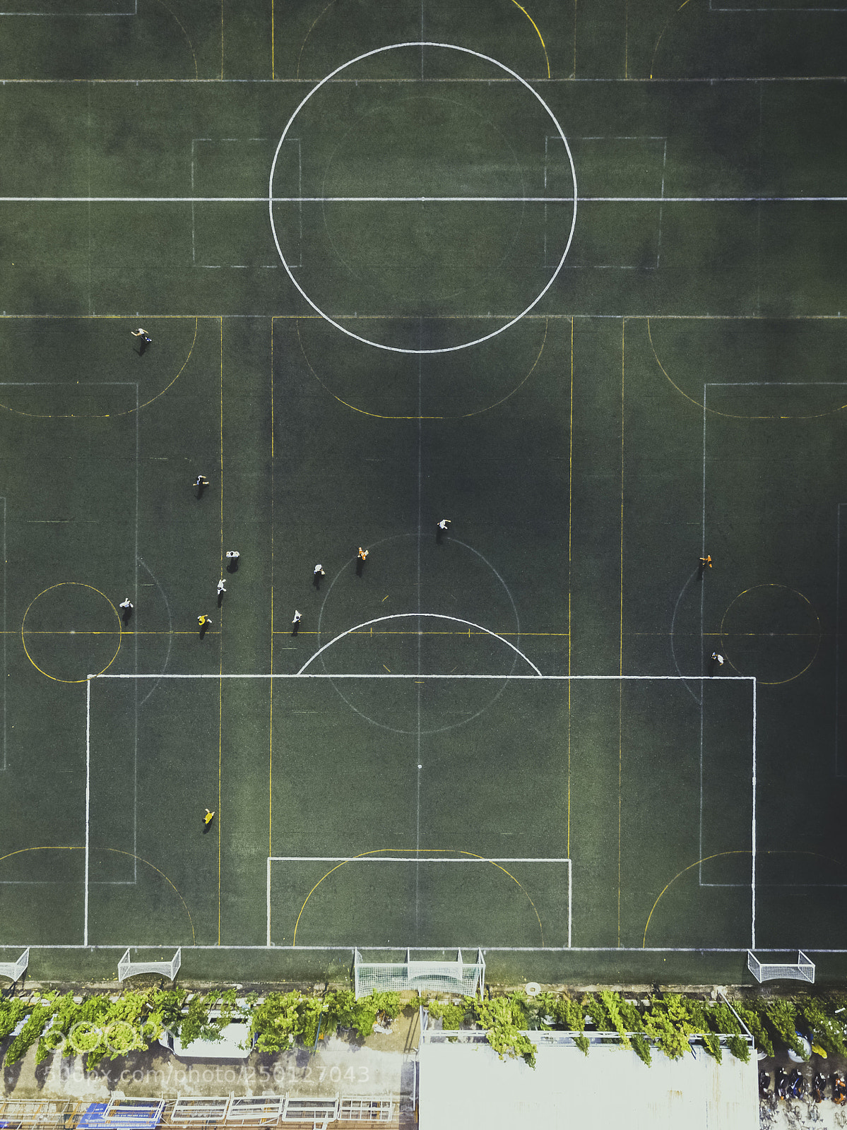 DJI FC220 sample photo. Drove view of football photography