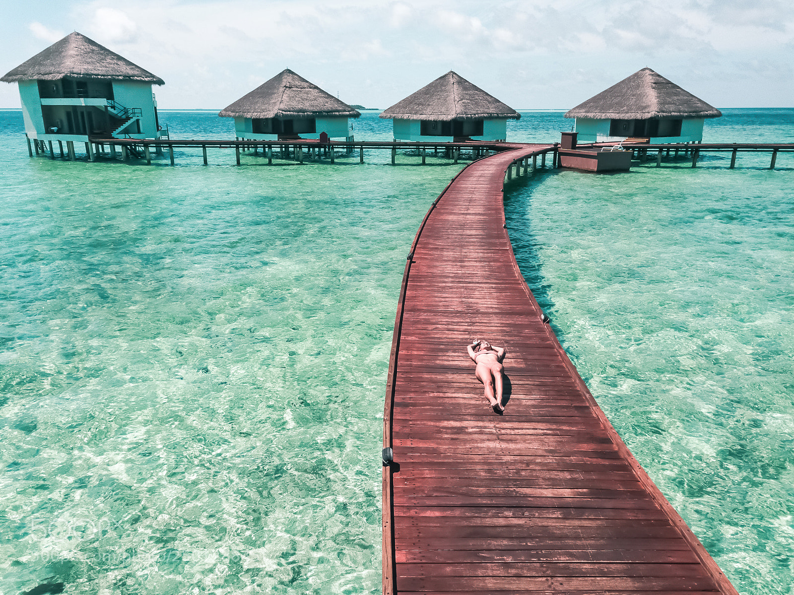 DJI FC220 sample photo. Woman in bikini laying photography