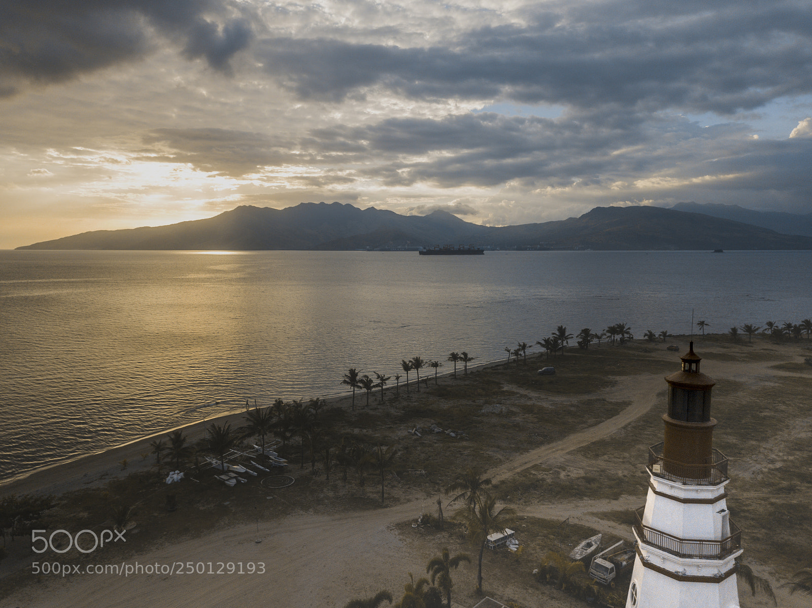 DJI FC220 sample photo. Light house with sunset photography