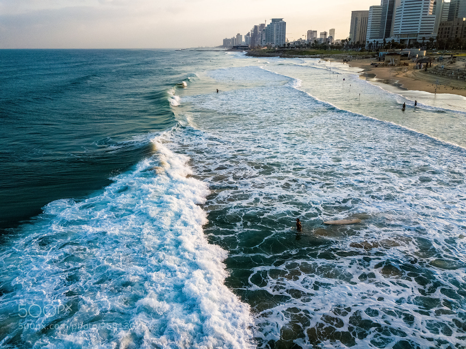 DJI FC220 sample photo. Surfer facing the waves photography