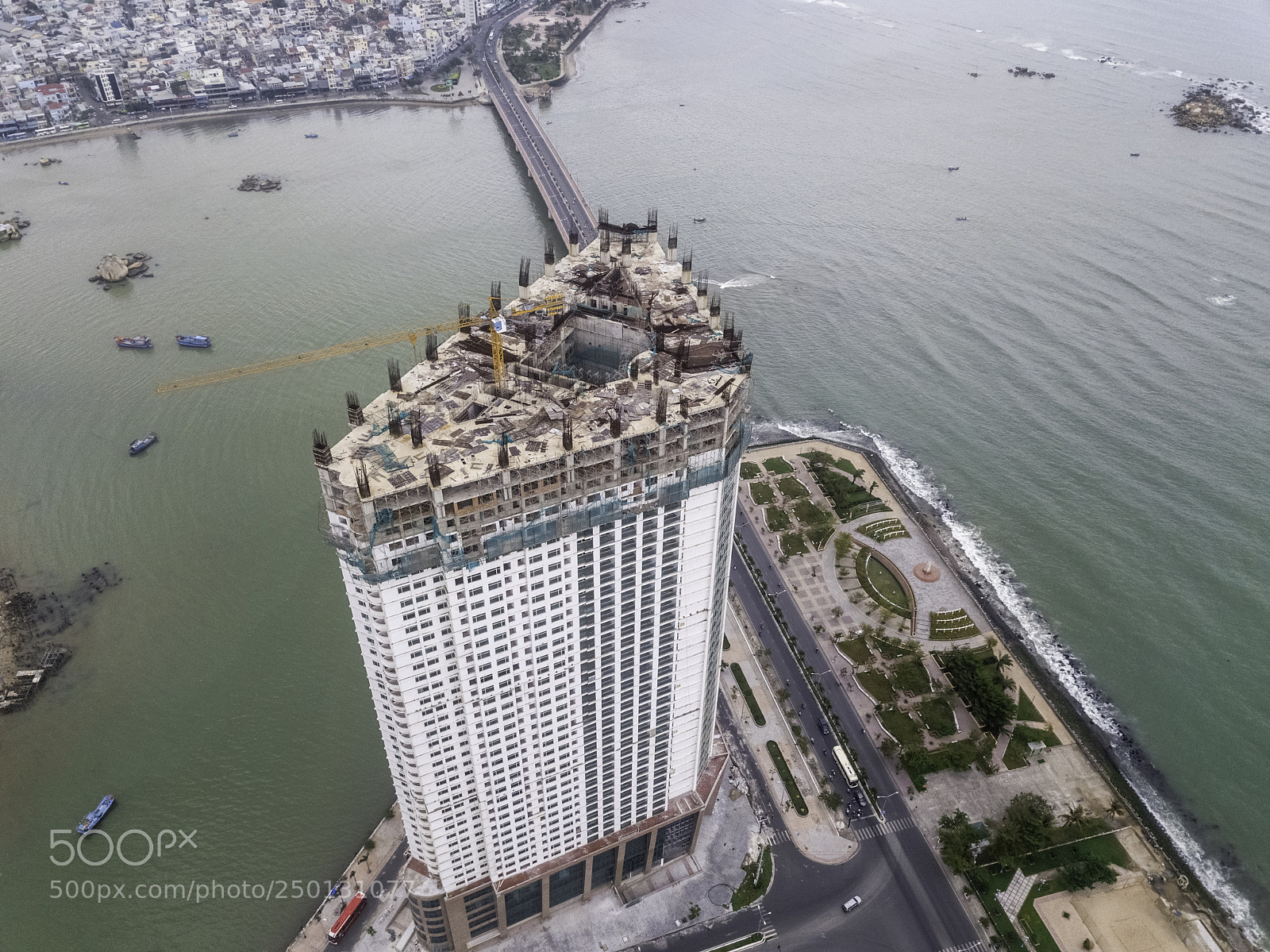 DJI FC220 sample photo. Drone view of building photography