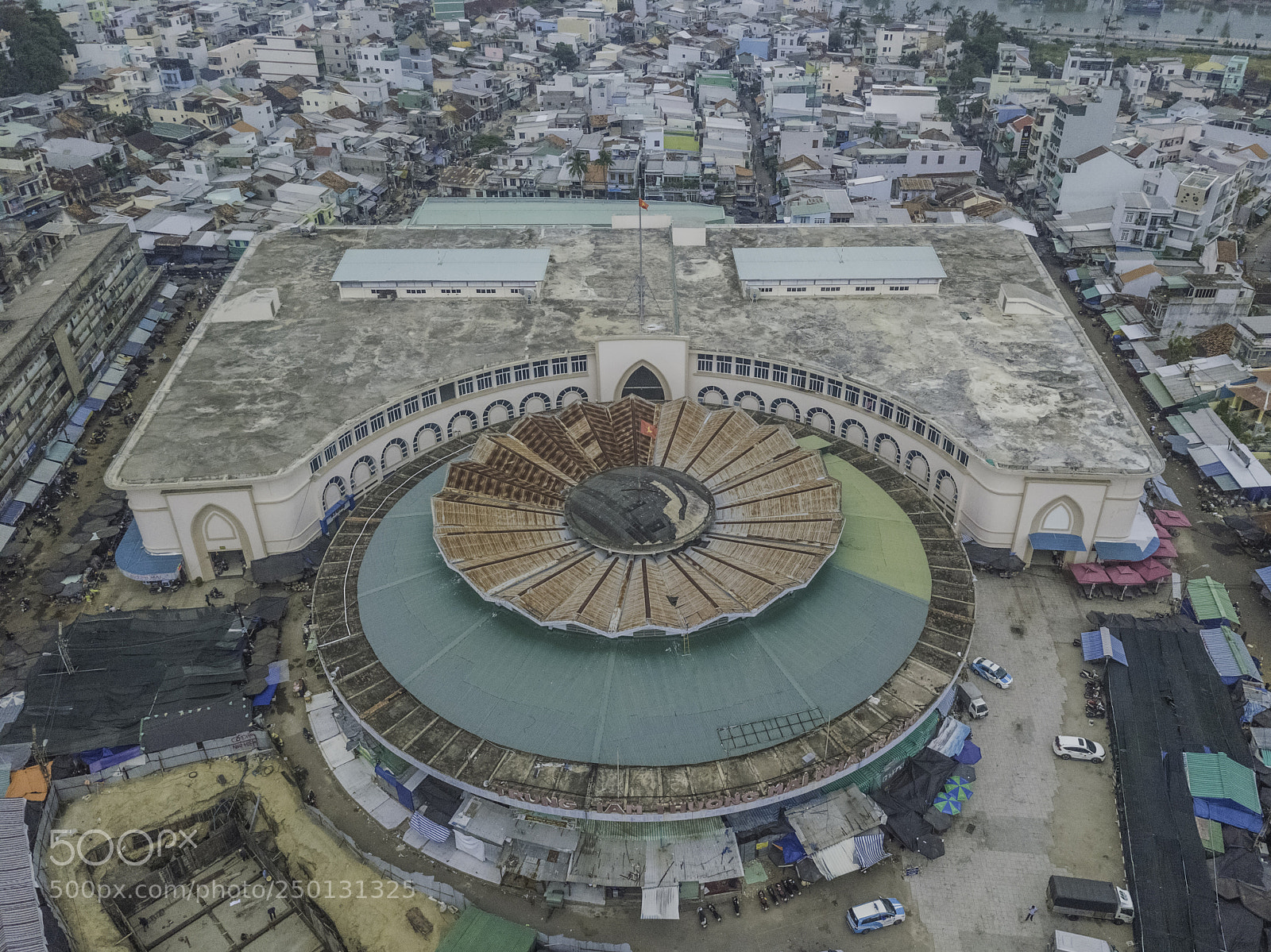 DJI FC220 sample photo. Drone view of circle photography