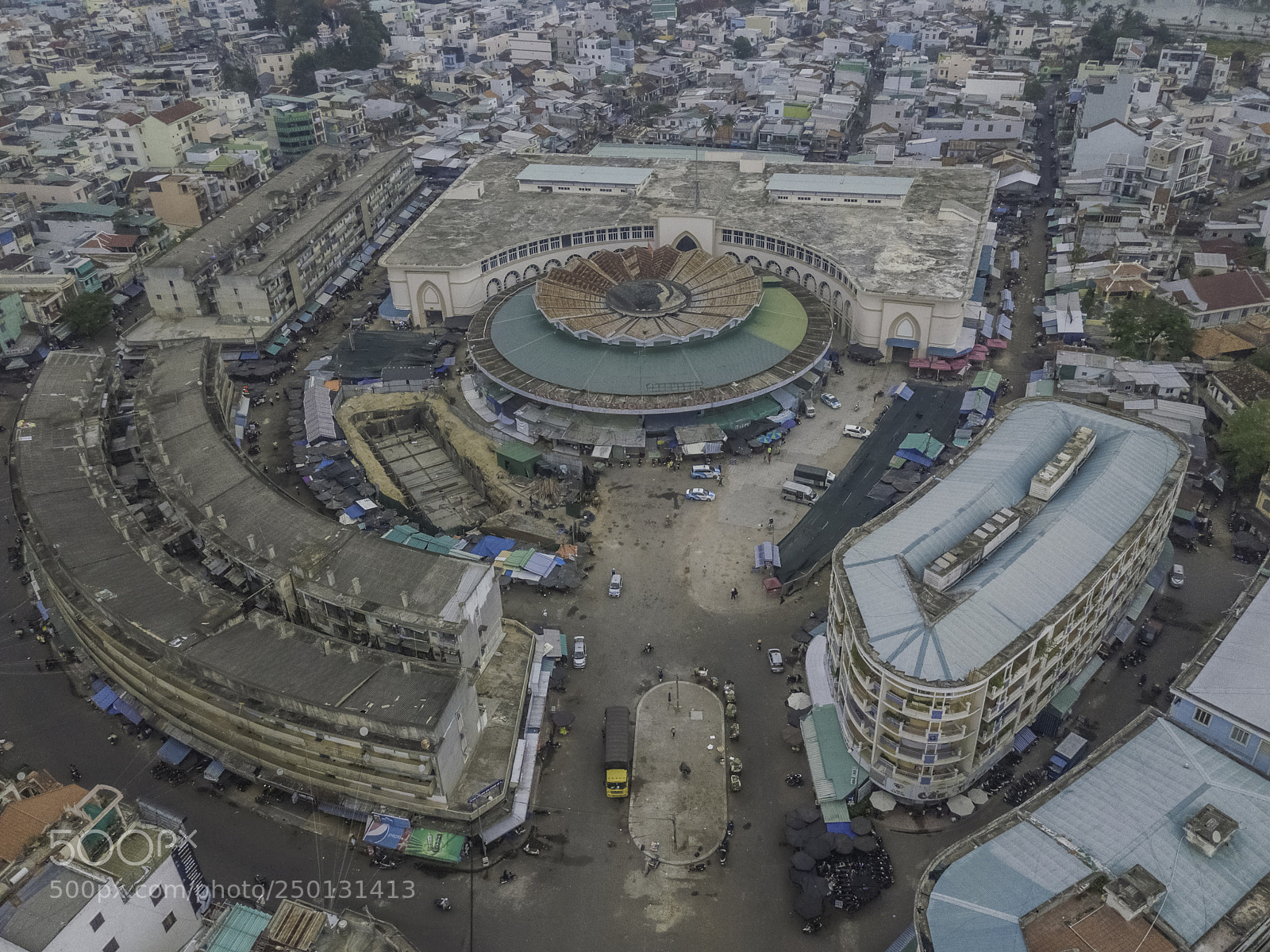 DJI FC220 sample photo. Drone view of circle photography
