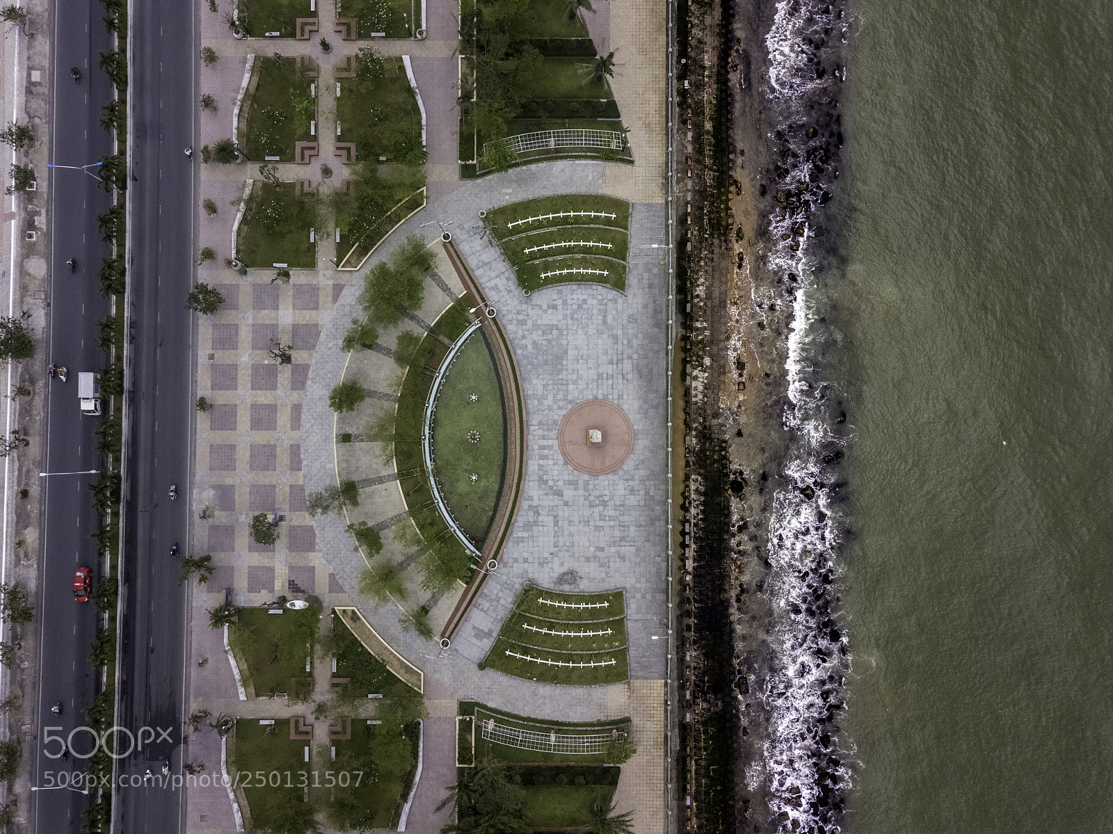 DJI FC220 sample photo. Drone view of promenade photography