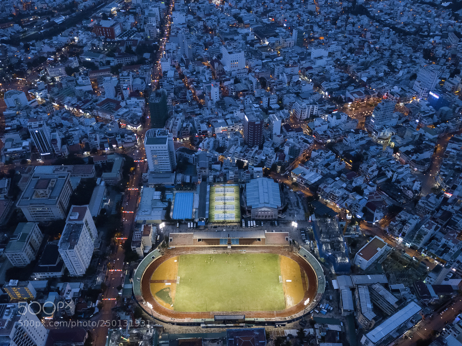 DJI FC220 sample photo. Drone night view of photography