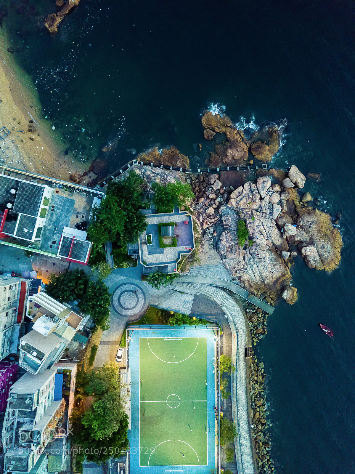 DJI FC220 sample photo. Football court by the photography