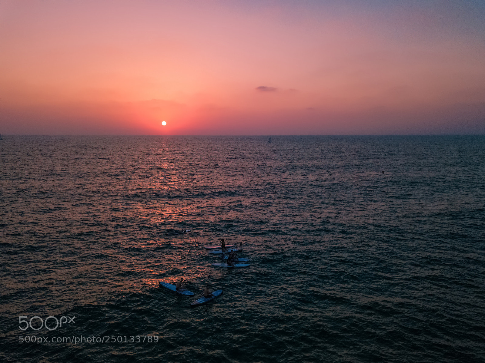 DJI FC220 sample photo. Sup surfers watching the photography