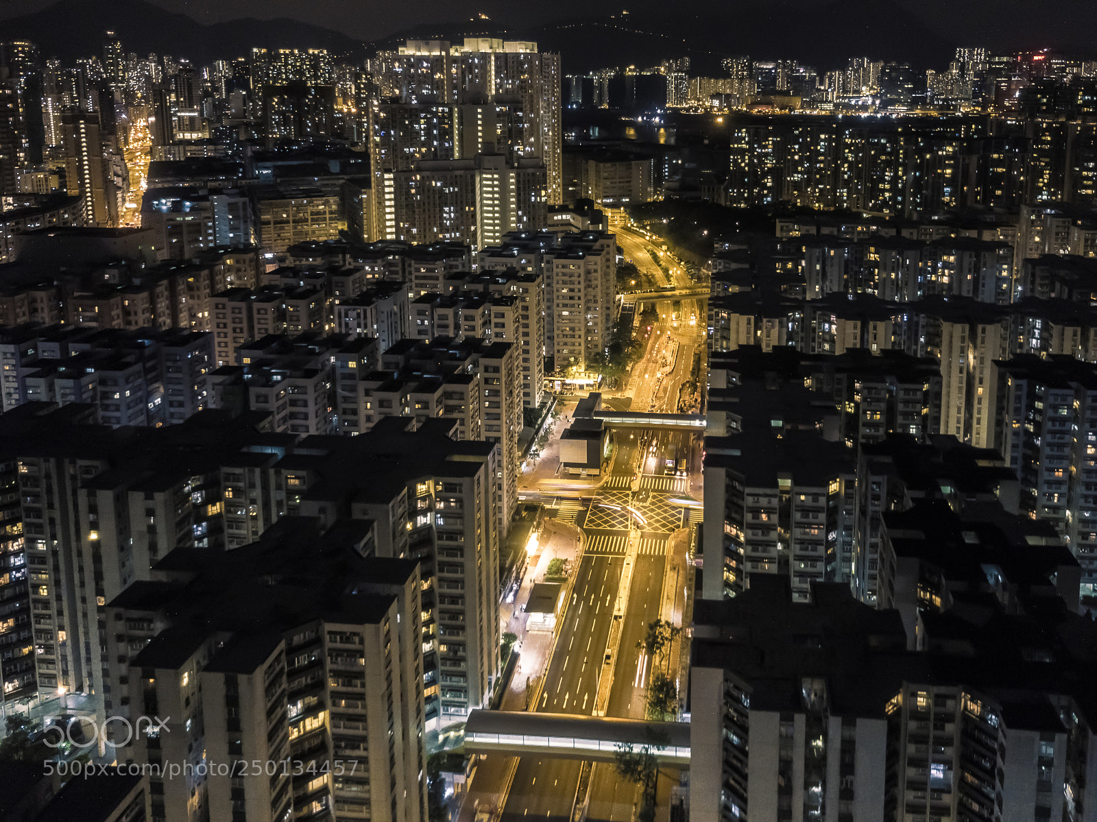 DJI FC220 sample photo. Hk at night photography