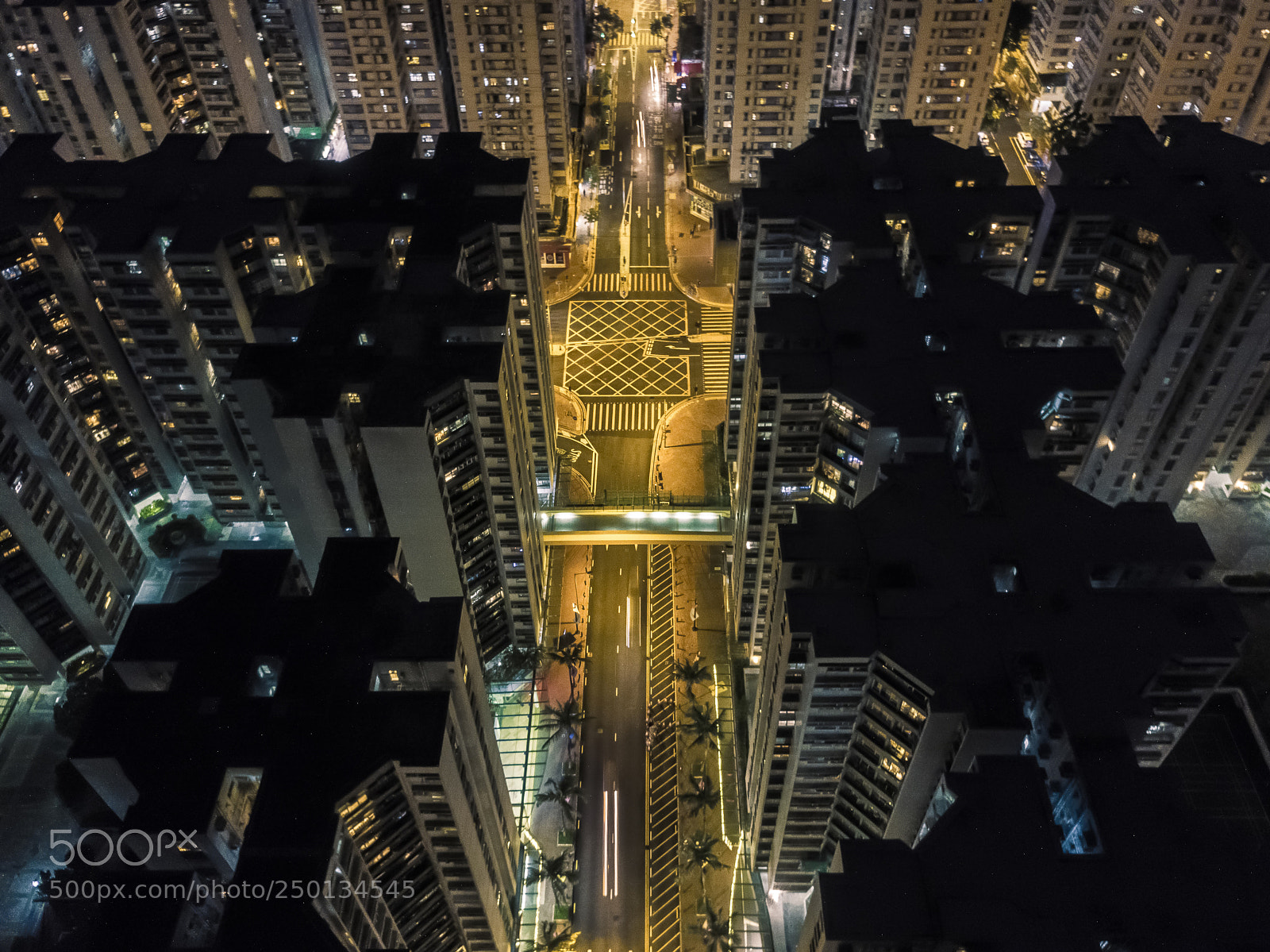 DJI FC220 sample photo. Hk at night photography