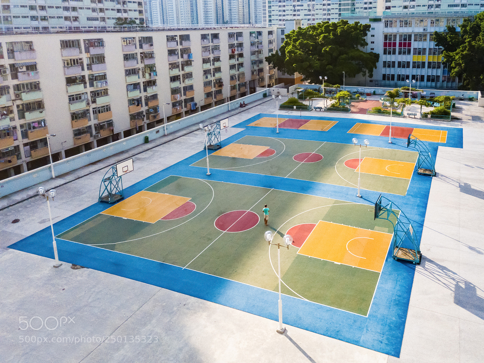 DJI FC220 sample photo. Choi hung play court photography