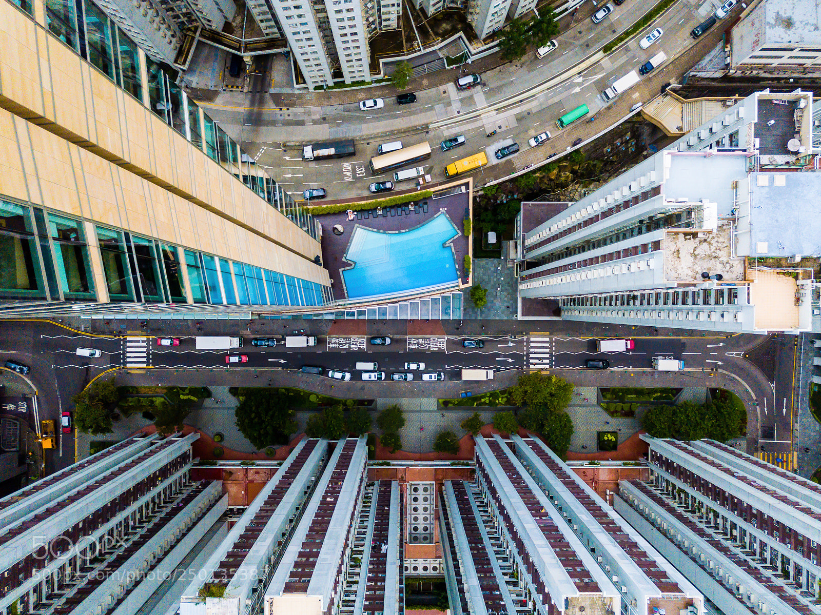 DJI FC220 sample photo. Hong kong pool photography