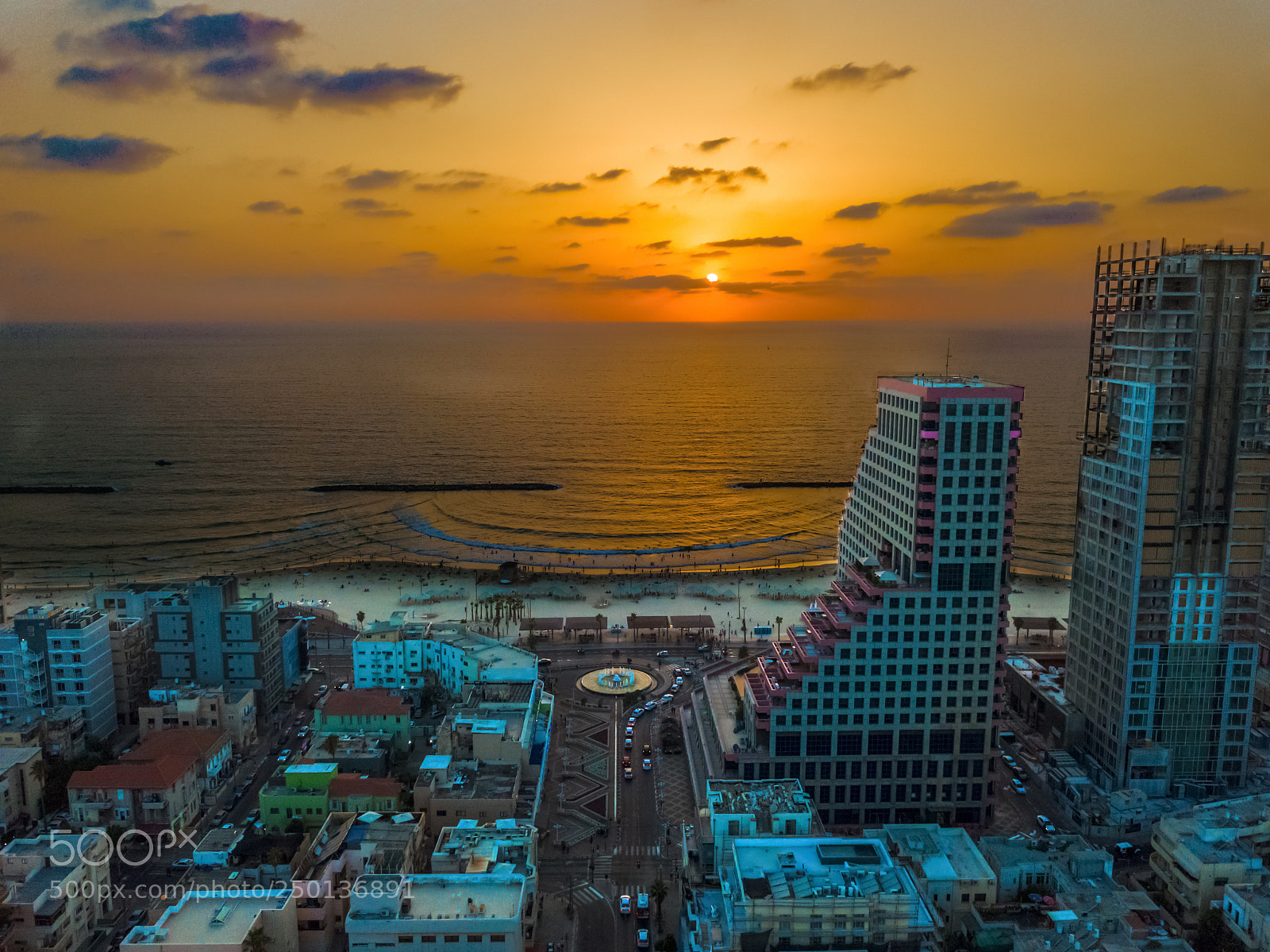 DJI FC220 sample photo. Drone view of sunset photography